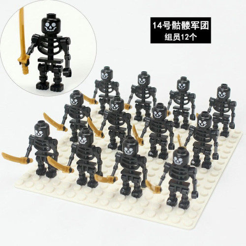 LOJO Skeleton Soldier Black 12pcs LOJO Skeleton Soldier Black 12pcs